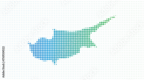 Cyprus dotted map in modern halftone style