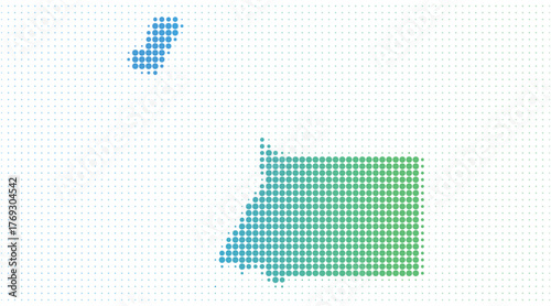 Equatorial Guinea dotted map in modern halftone style