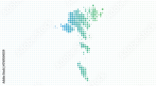 Faroe Islands dotted map in modern halftone style