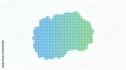 North Macedonia dotted map in modern halftone style