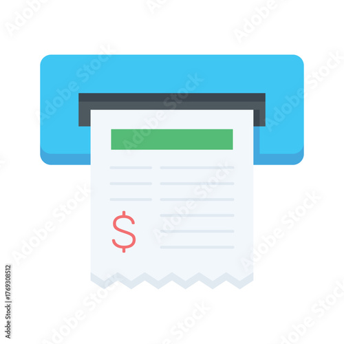 Business invoice icon denoting billing, payment, and financial transactions
