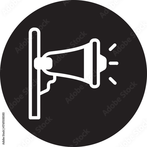 loudspeaker glyph icon