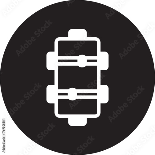 medical stretcher glyph icon