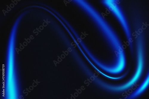 Curvey blue lines on dark banner template