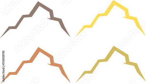 HILLS SIGN SYMBOL LOGO VECTOR ISOLATED ON WHITE