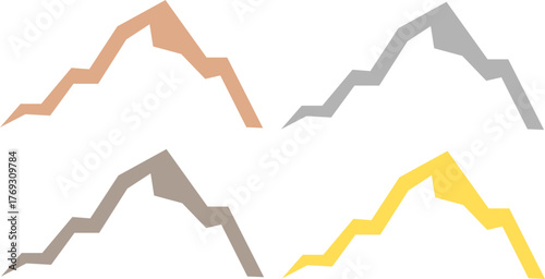 HILLS SIGN SYMBOL LOGO VECTOR ISOLATED ON WHITE