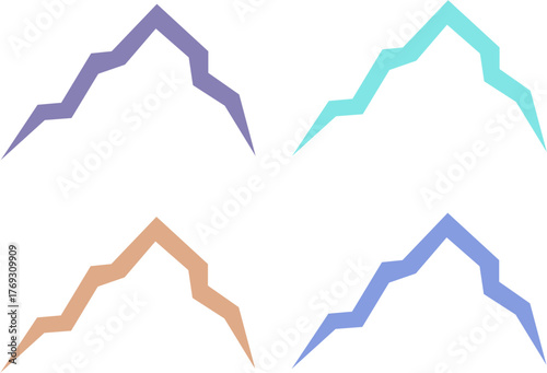 HILLS SIGN SYMBOL LOGO VECTOR ISOLATED ON WHITE