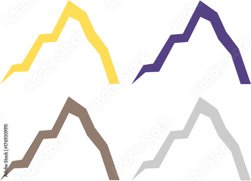 HILLS SIGN SYMBOL LOGO VECTOR ISOLATED ON WHITE