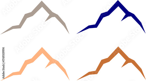 HILLS SIGN SYMBOL LOGO VECTOR ISOLATED ON WHITE