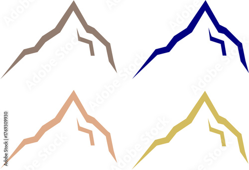 HILLS SIGN SYMBOL LOGO VECTOR ISOLATED ON WHITE