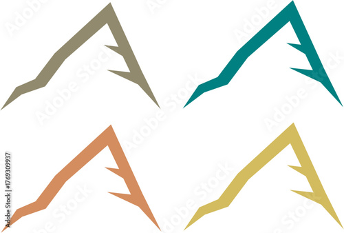 HILLS SIGN SYMBOL LOGO VECTOR ISOLATED ON WHITE