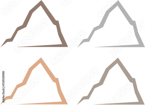 HILLS SIGN SYMBOL LOGO VECTOR ISOLATED ON WHITE