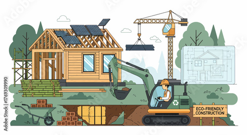 Eco Friendly Home Construction Process Using Renewable Energy Source