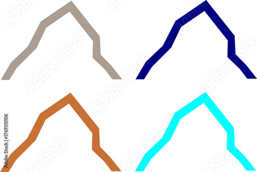 HILLS SIGN SYMBOL LOGO VECTOR ISOLATED ON WHITE