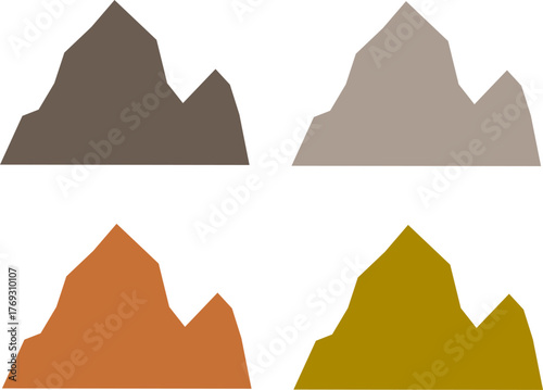 HILLS SIGN SYMBOL LOGO VECTOR ISOLATED ON WHITE