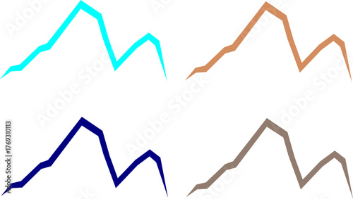 HILLS SIGN SYMBOL LOGO VECTOR ISOLATED ON WHITE