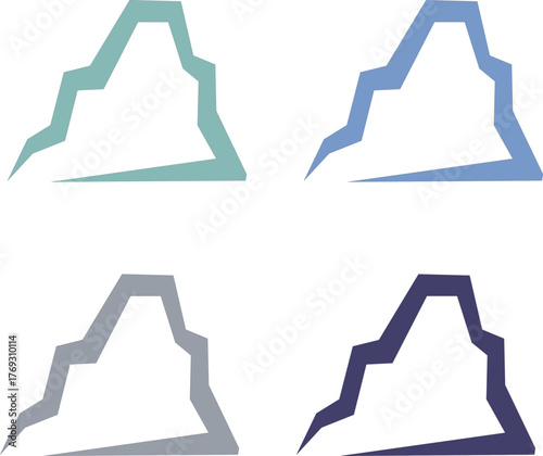 HILLS SIGN SYMBOL LOGO VECTOR ISOLATED ON WHITE