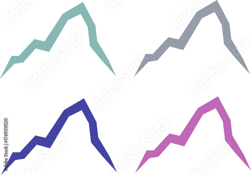 HILLS SIGN SYMBOL LOGO VECTOR ISOLATED ON WHITE