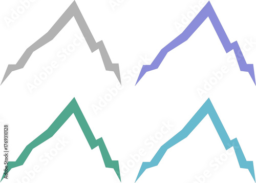 HILLS SIGN SYMBOL LOGO VECTOR ISOLATED ON WHITE