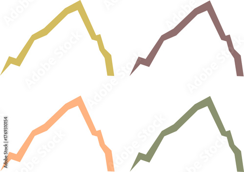 HILLS SIGN SYMBOL LOGO VECTOR ISOLATED ON WHITE