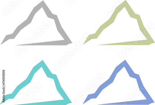 HILLS SIGN SYMBOL LOGO VECTOR ISOLATED ON WHITE