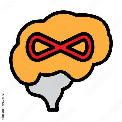 Neurodiversity Vector Filled Icon Design