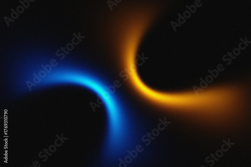 abstract space background with two lights on dark sky bg