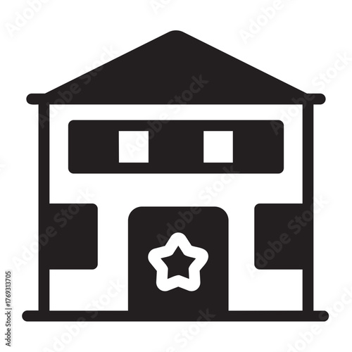 police station glyph icon