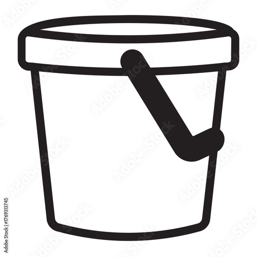 water bucket glyph icon