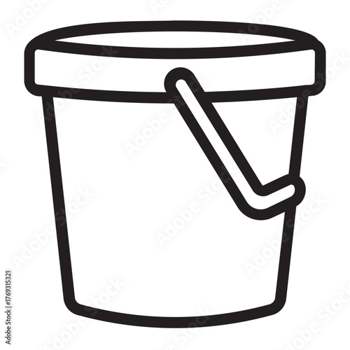 water bucket line icon