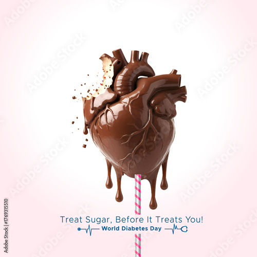 World Diabetes Day. Blood sugar awareness concept and advertisement design.