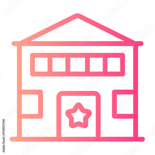 police station gradient icon