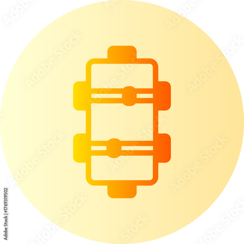 medical stretcher gradient icon