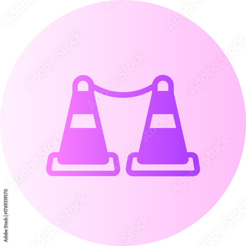 traffic cone gradient icon
