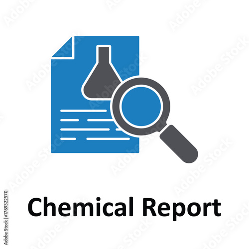 Chemical Report Vector Icon which can easily modify or edit
