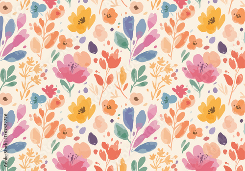 Beautiful romantic flower patterns banner on dark background