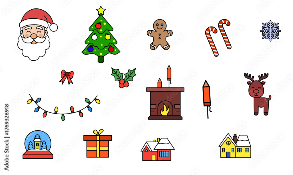 Fototapeta premium vector christmas and new year