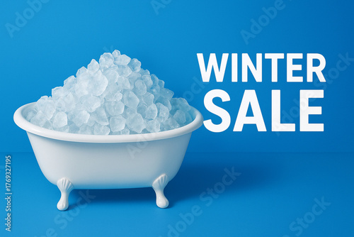Winter sale and marketing, posters.