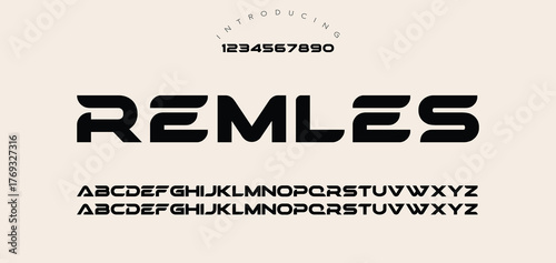 Font digital cyber alphabet, cyberpunk letters A, B, C, D, E, F, G, H, I, J, K, L, M, N, O, P, Q, R, S, T, U, V, W, X, Y, Z and futuristic numerals 0, 1, 2, 3, 4, 5, 6, 7, 8, 9, vector
