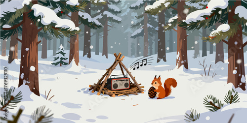 Christmas Festival Background Image