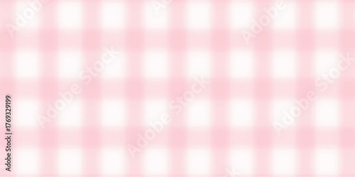 Soft pastel pink and white plaid pattern with a gentle blurred effect creating a cozy and feminine background