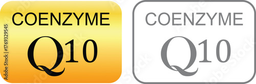 Coenzyme Q10 Skin Care Emblem Vector for Cosmetic Branding
