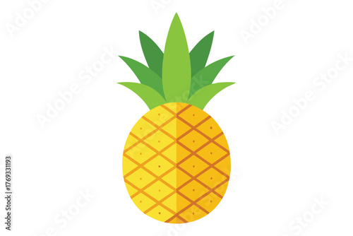 pineapple vector in white background