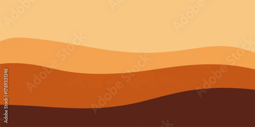 Abstract flowing wavy layers of warm earthy tones creating a serene and organic landscape background