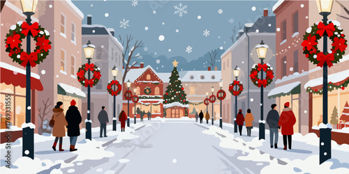 Christmas Festival Background Image