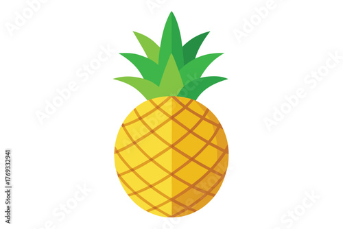pineapple vector in white background