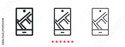 GPS Tracking icon. Thin line icon vector