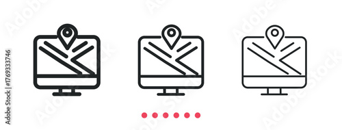 Navigation icon. Thin line icon vector