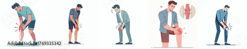 vector of a man with knee pain