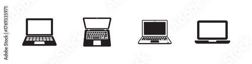 Laptop vector icons, monitor screen flat icon,  laptop isolated flat icon, Vector illustration EPS 10.